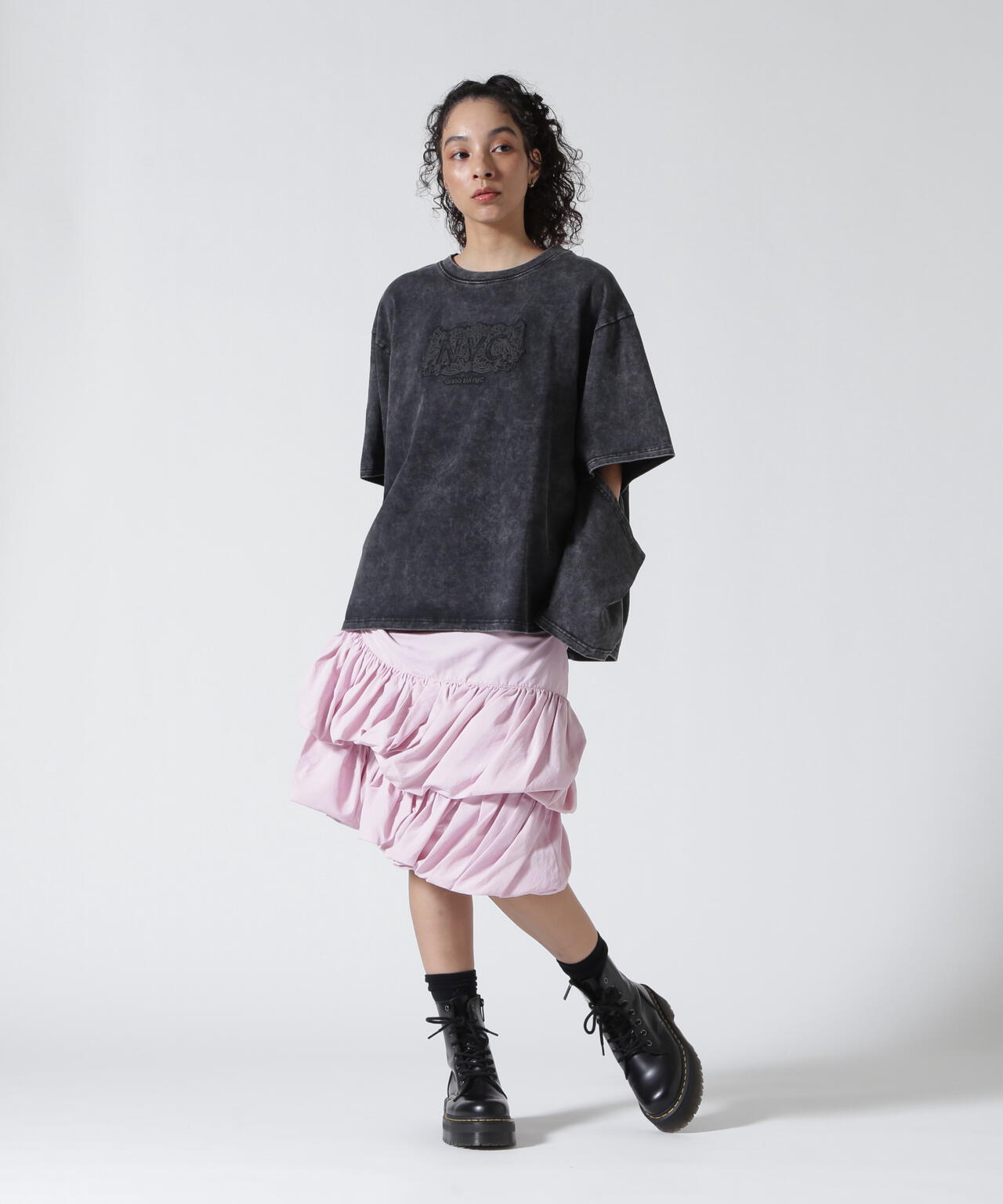 ANNA SUI NYC/アナ スイ エヌワイシー/スリーブスラッシュロングTシャツ