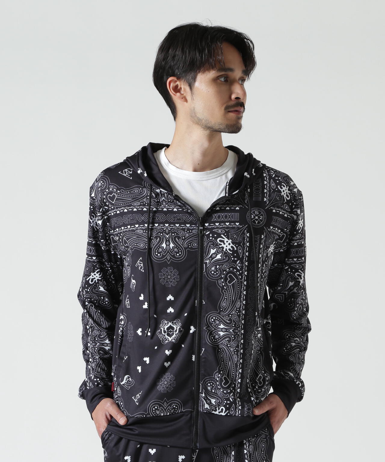 SY32 by SWEET YEARS /RASH GUARD GRAPHIC ZIP HD | ROYAL FLASH