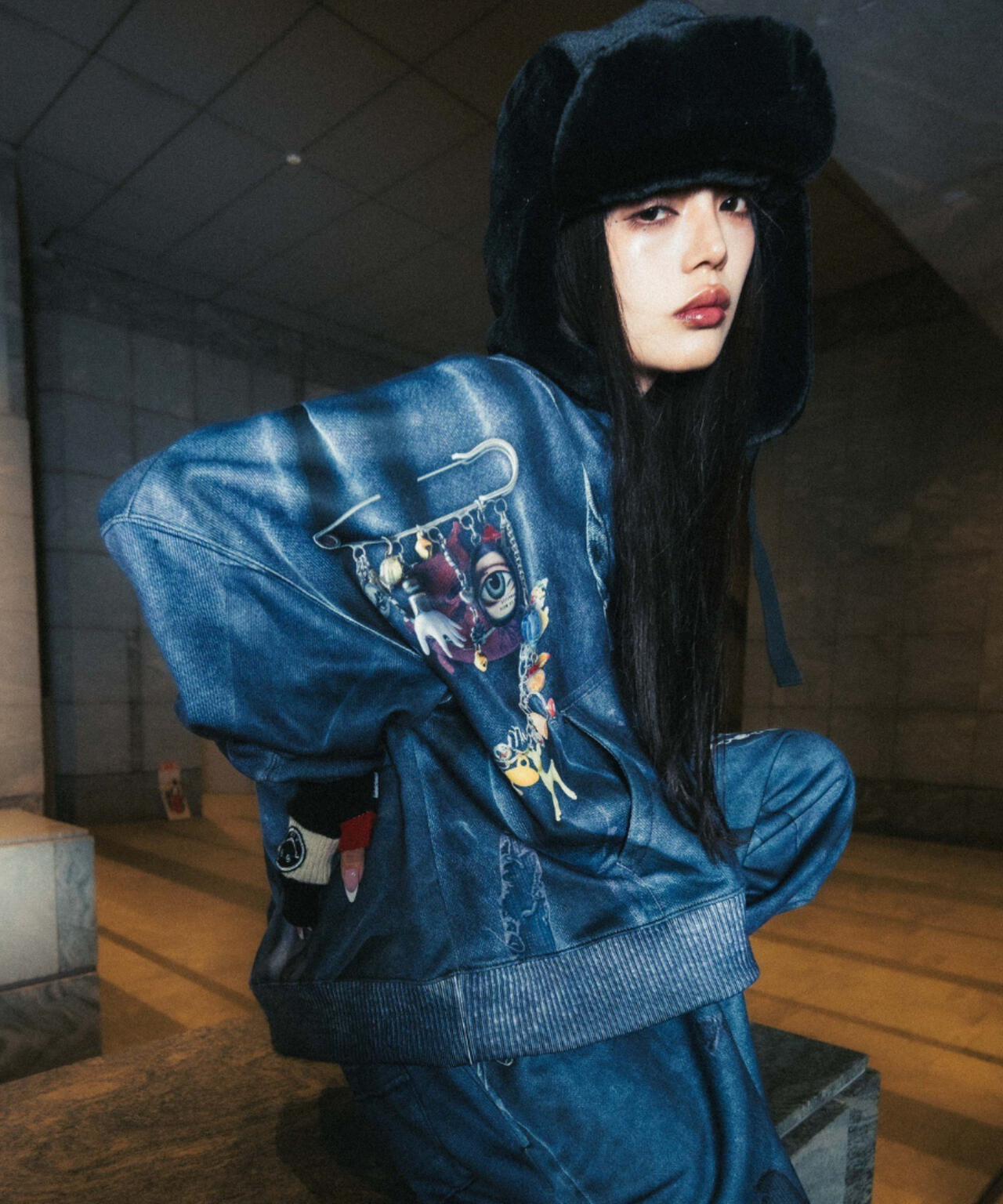 TALKING ABOUT THE ABSTRACTION/EX SWEAT ACC PARKA | ROYAL FLASH
