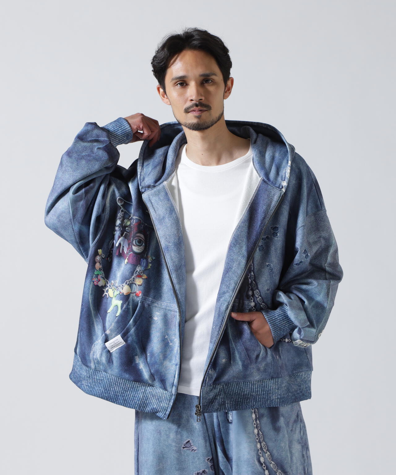 TALKING ABOUT THE ABSTRACTION/EX SWEAT ACC PARKA | ROYAL FLASH