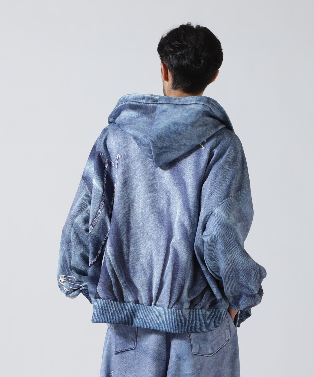 TALKING ABOUT THE ABSTRACTION レザーパーカー TALKING ABOUT THE ABSTRACTION/EX SWEAT ACC PARKA | ROYAL FLASH
