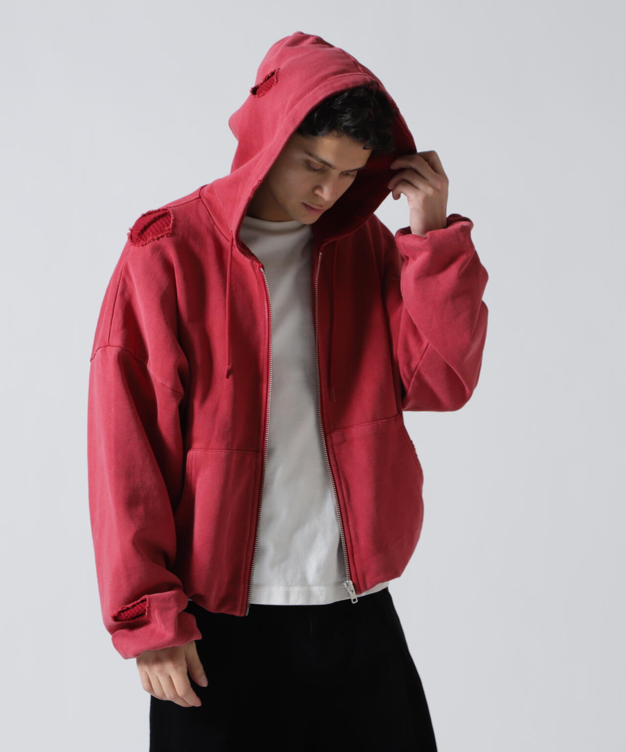 GEN_DAI/ゲンダイ/DAMAGE ZIP HOODIE
