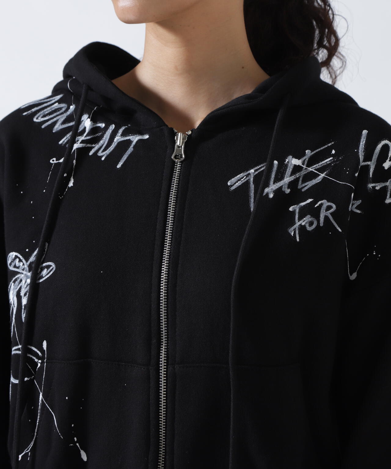 MITSUKI/ミツキ/ペイントフードジップアップパーカー