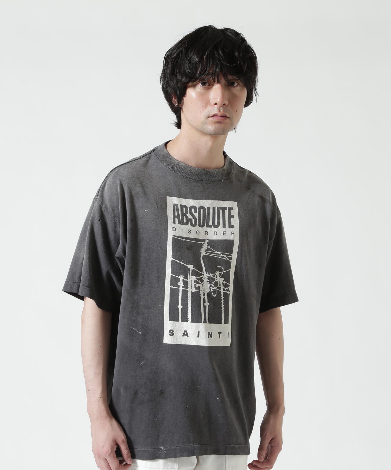 SAINT MICHAEL/セントマイケル/KK_SS T-SHIRT/ABSOLUTE/BLACK
