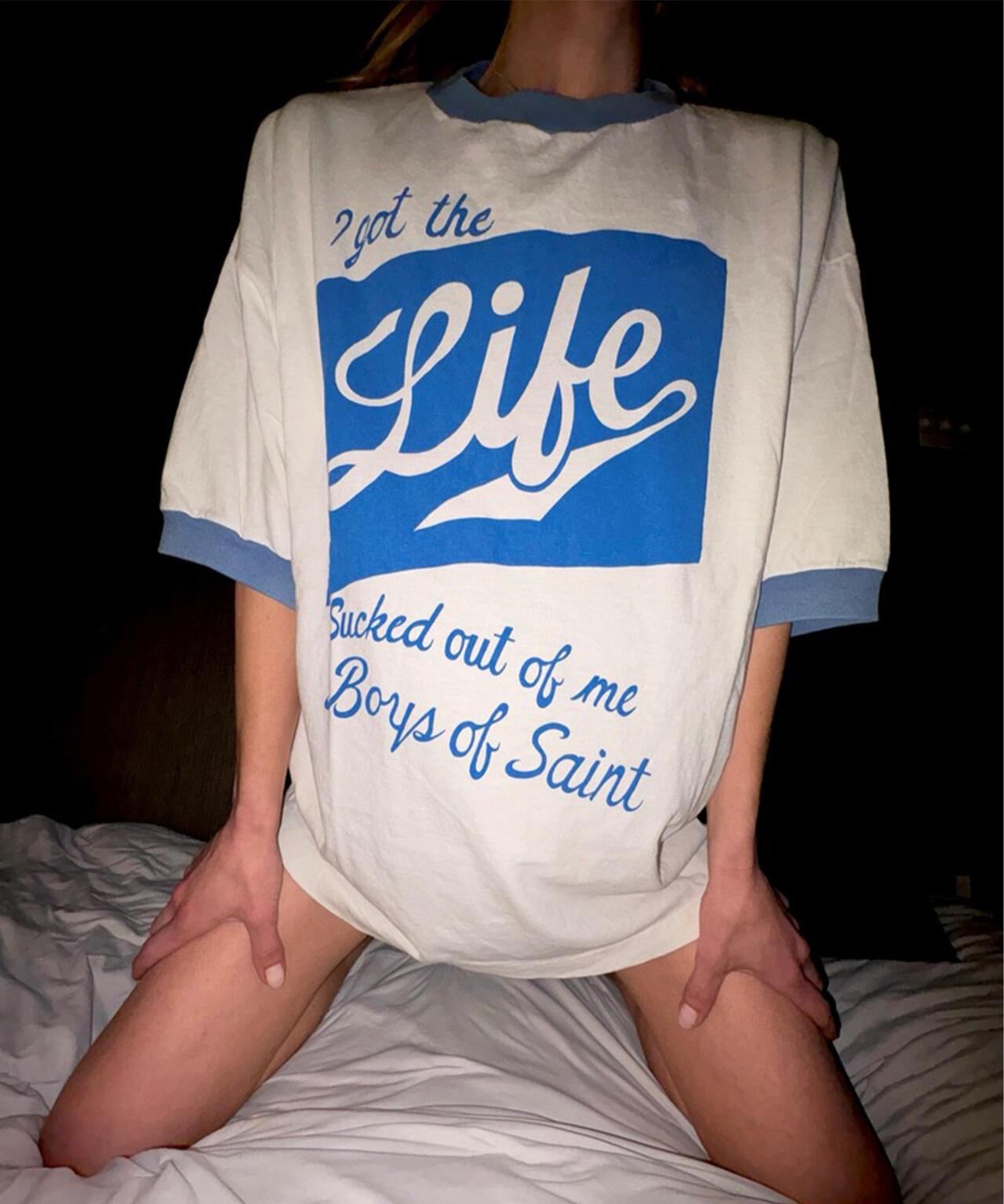 SAINT MICHAEL/セントマイケル/BOS_SS T-SHIRT/RINGER TEE | ROYAL