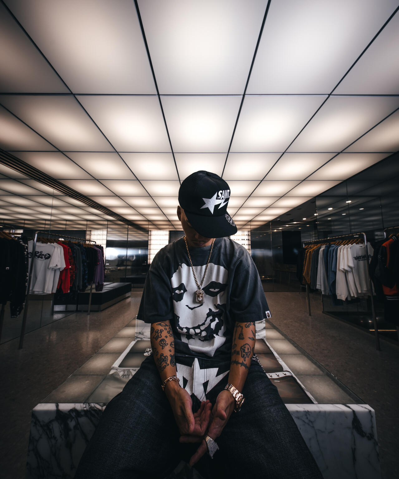 SAINT MICHAEL/セントマイケル/BAPE_SS T-SHIRT/ALWAYS LOVE | ROYAL