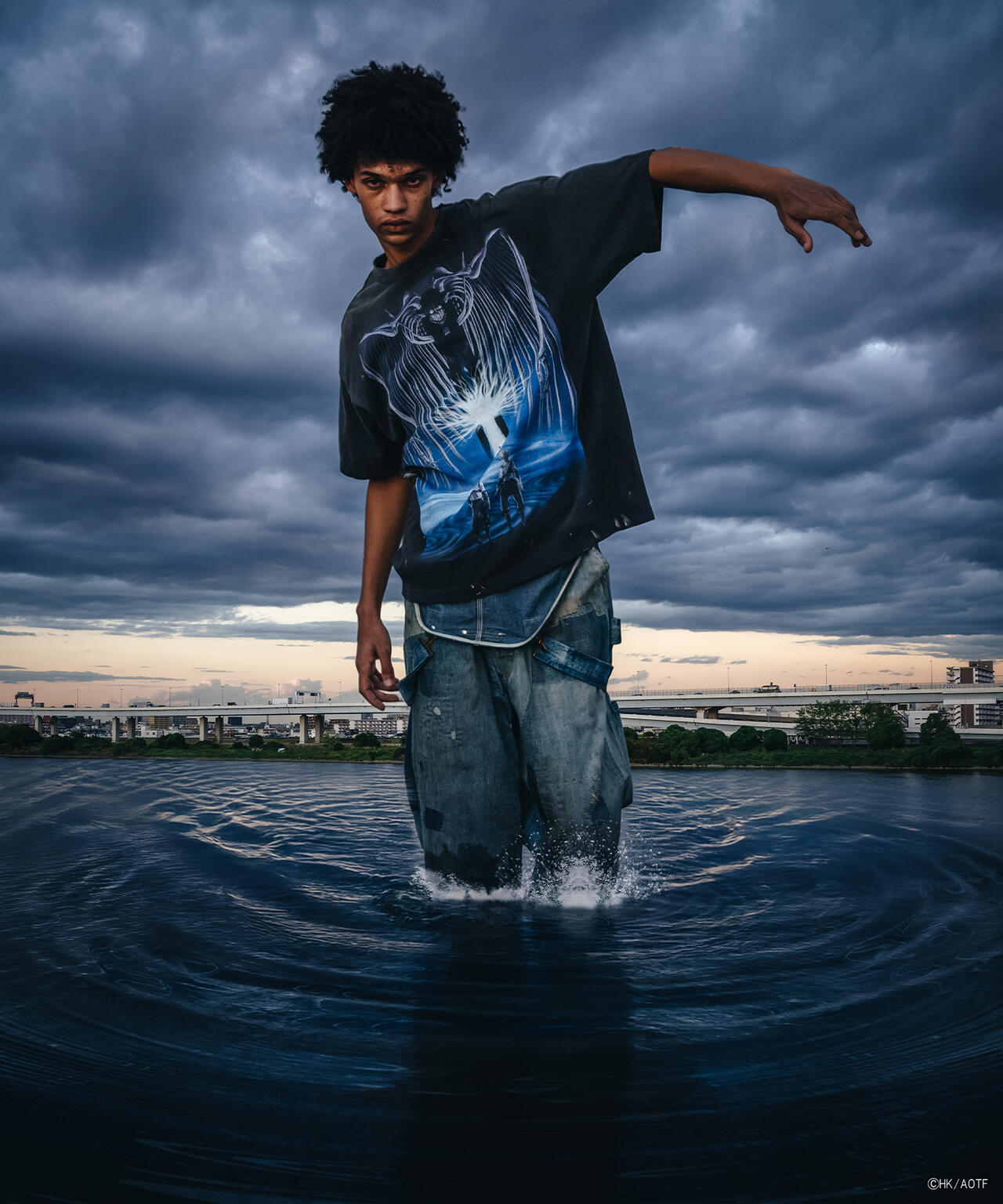 SAINT MICHAEL/セントマイケル/ATTACK ON TITAN AOT_SS TEE/BLACK