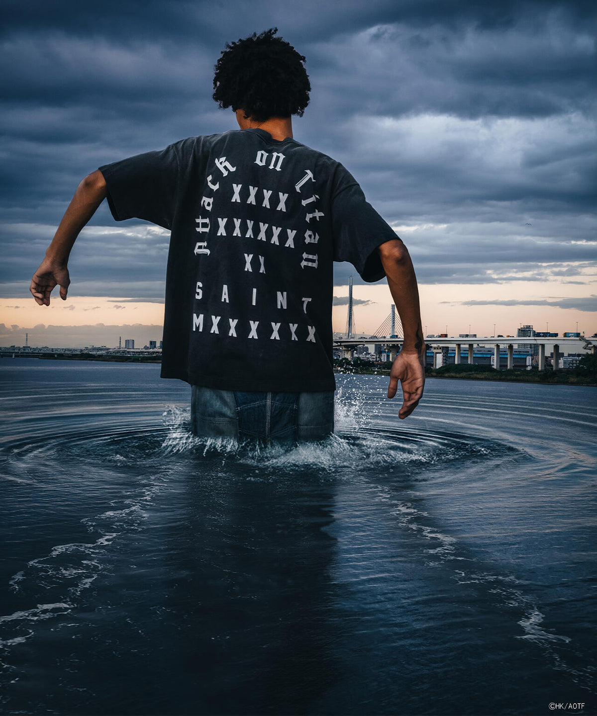 SAINT MICHAEL/セントマイケル/ATTACK ON TITAN AOT_SS TEE/BLACK