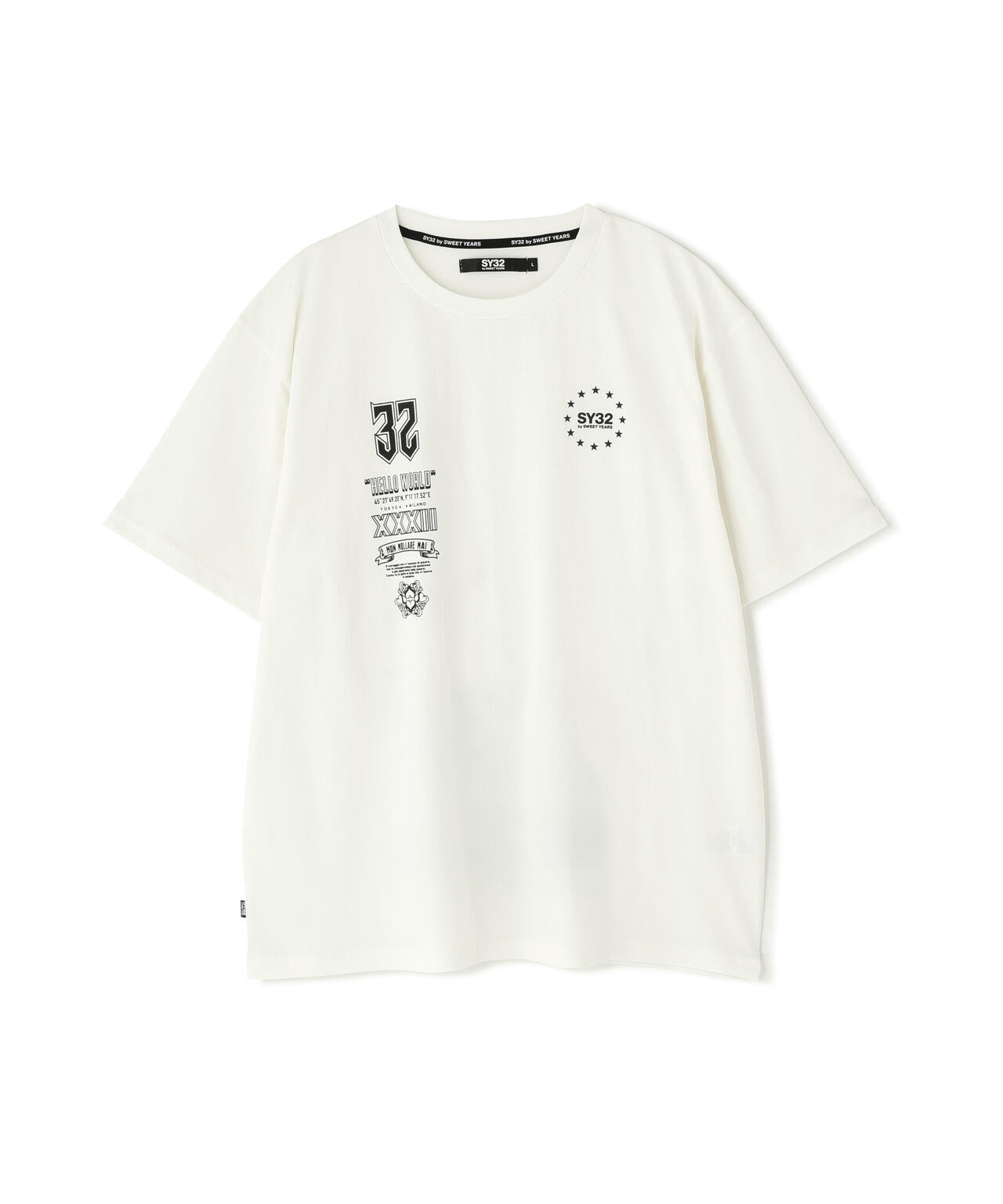 SY32 by SWEET YEARS /MULTI LOGO TEE