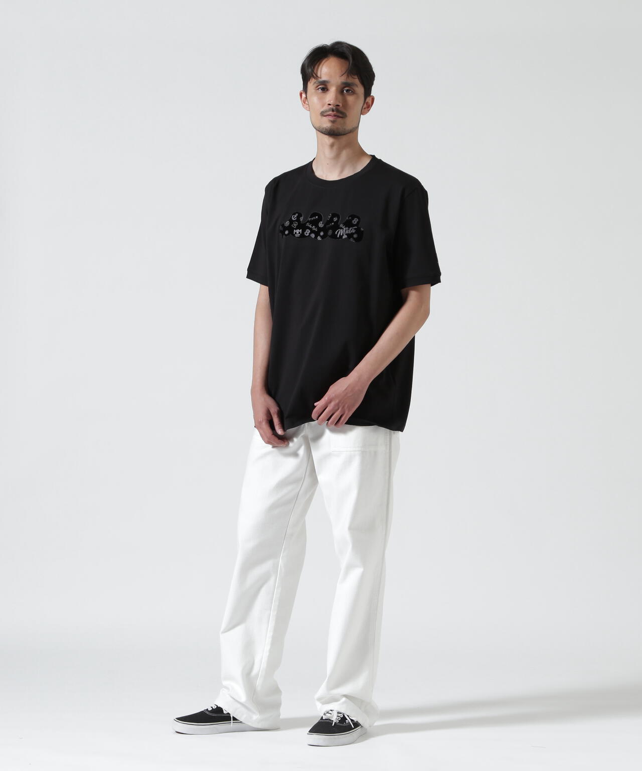 muta MARINE/ムータ マリン/別注フロッキーWAVE Tシャツ