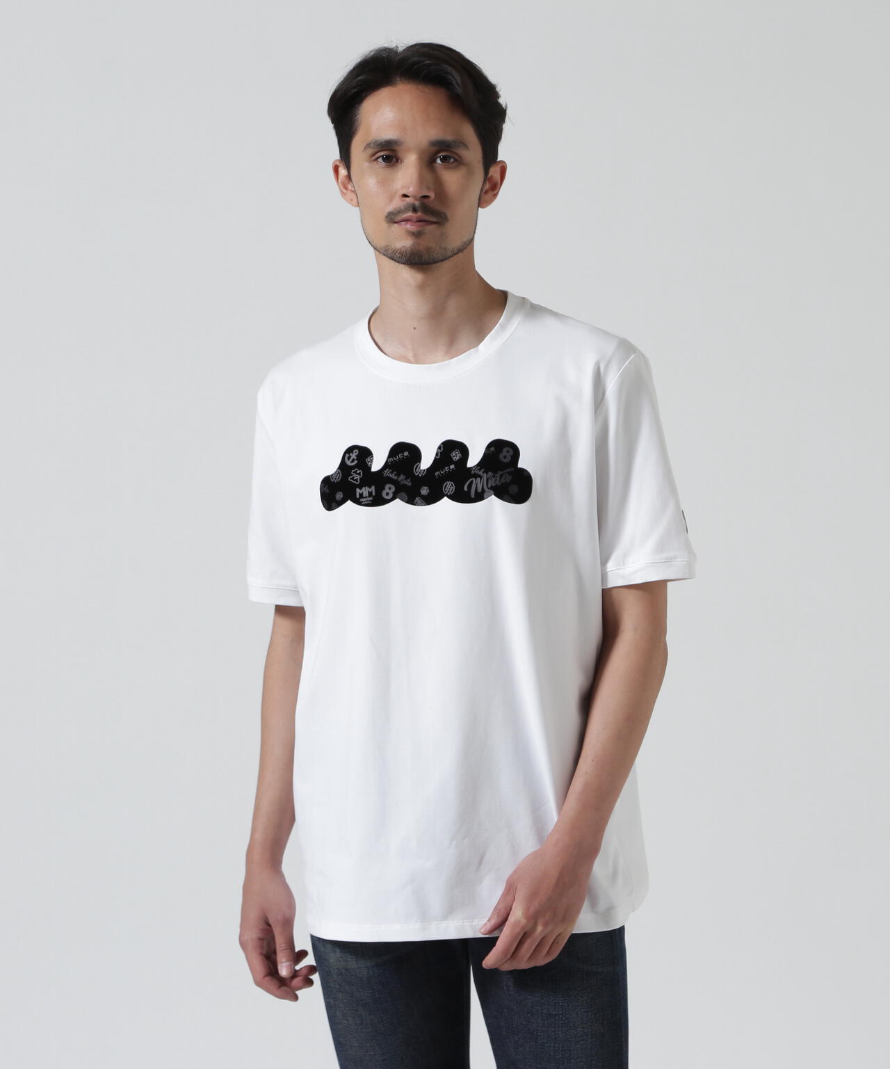 muta MARINE/ムータ マリン/別注フロッキーWAVE Tシャツ