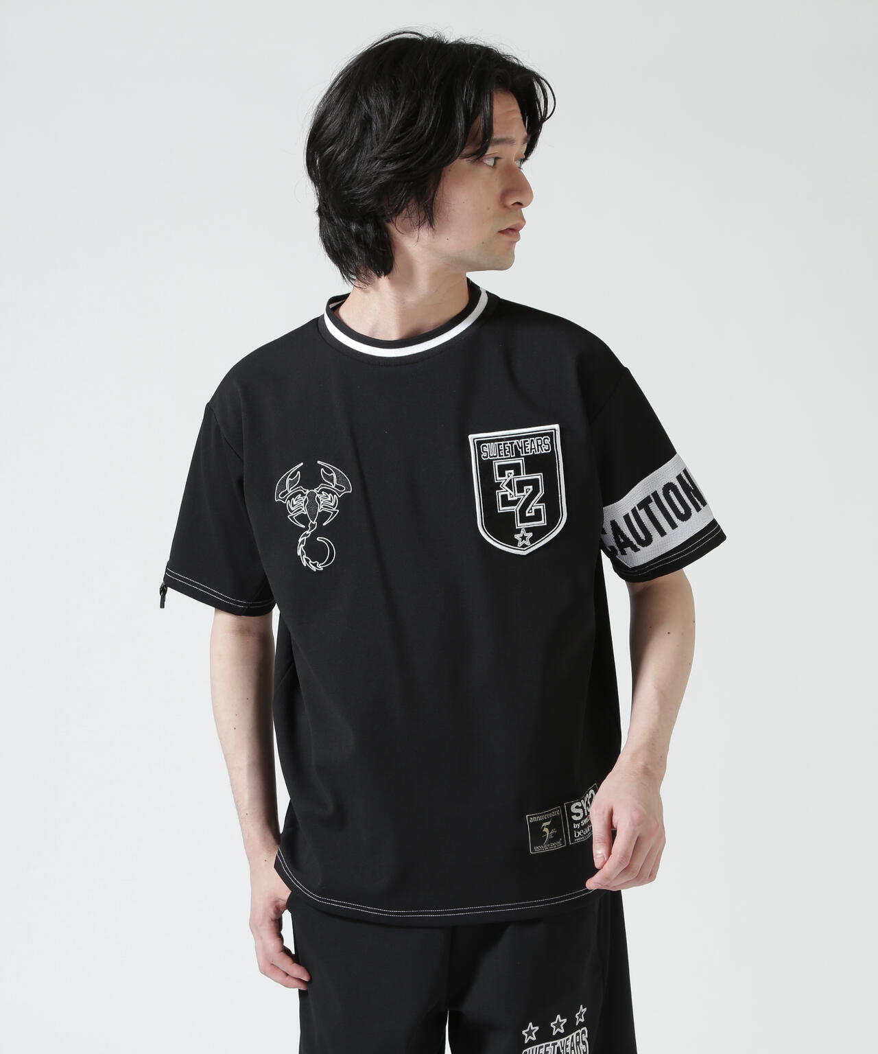 限定 試着のみ SY32 × beauty:beast Tシャツ BK RED 【公式通販】