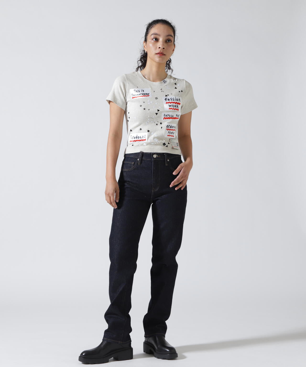 Maison MIHARAYASUHIRO/メゾン ミハラヤスヒロ/EMBELLISHED STICKER TEE