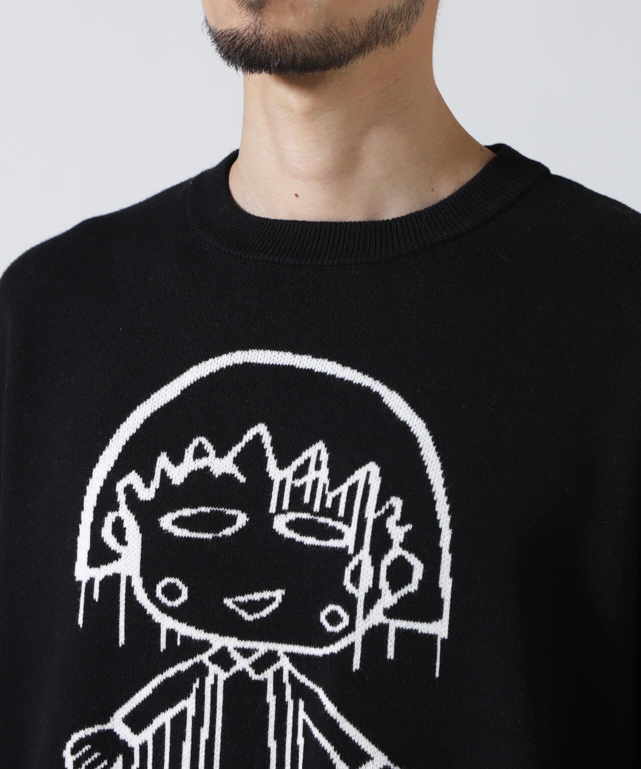 まるこ guernika×ちびまる子ちゃん/Drooping Maruko Knit sweater | ROYAL