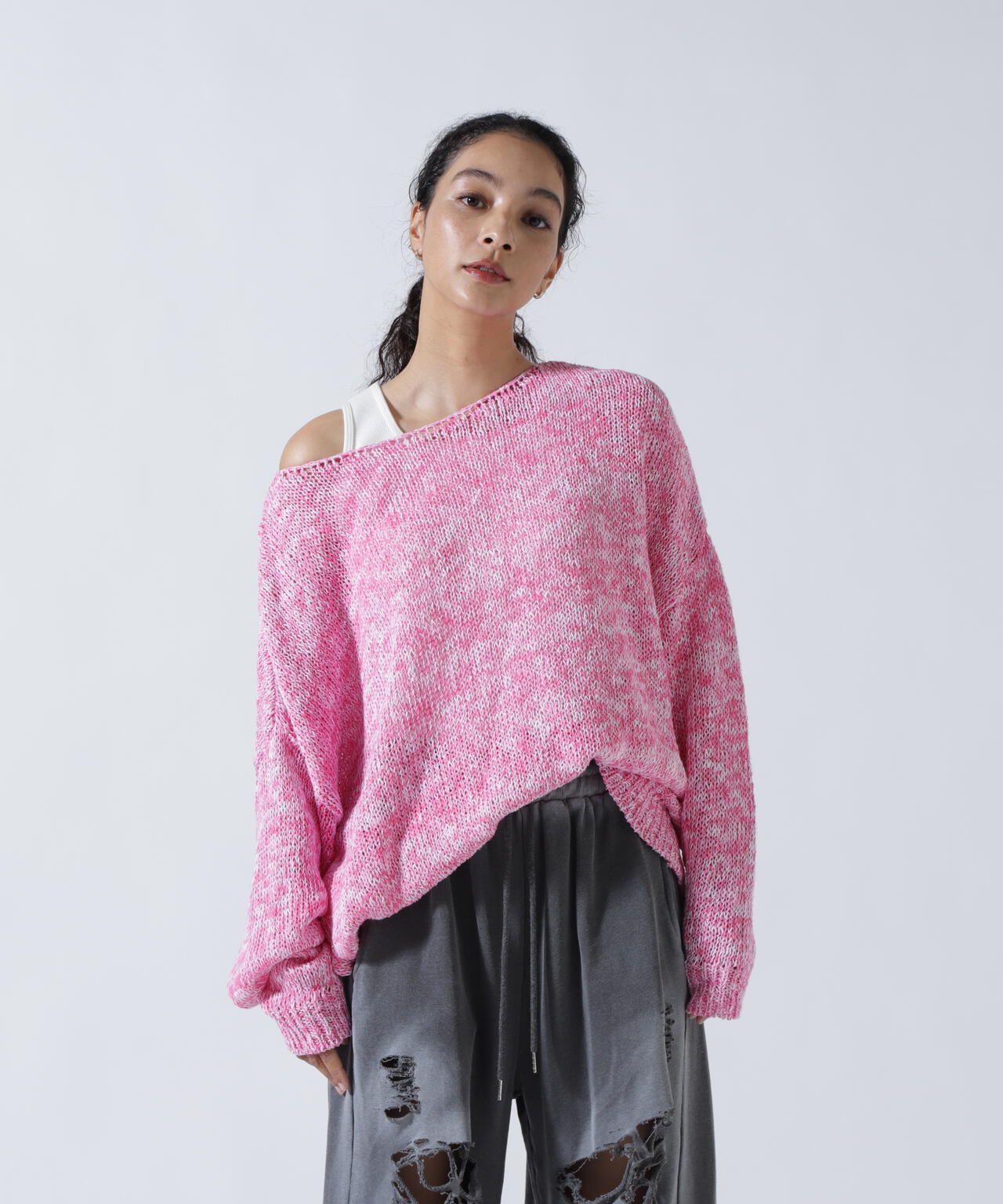 MITSUKI/ミツキ/サマーニットゆるトップス