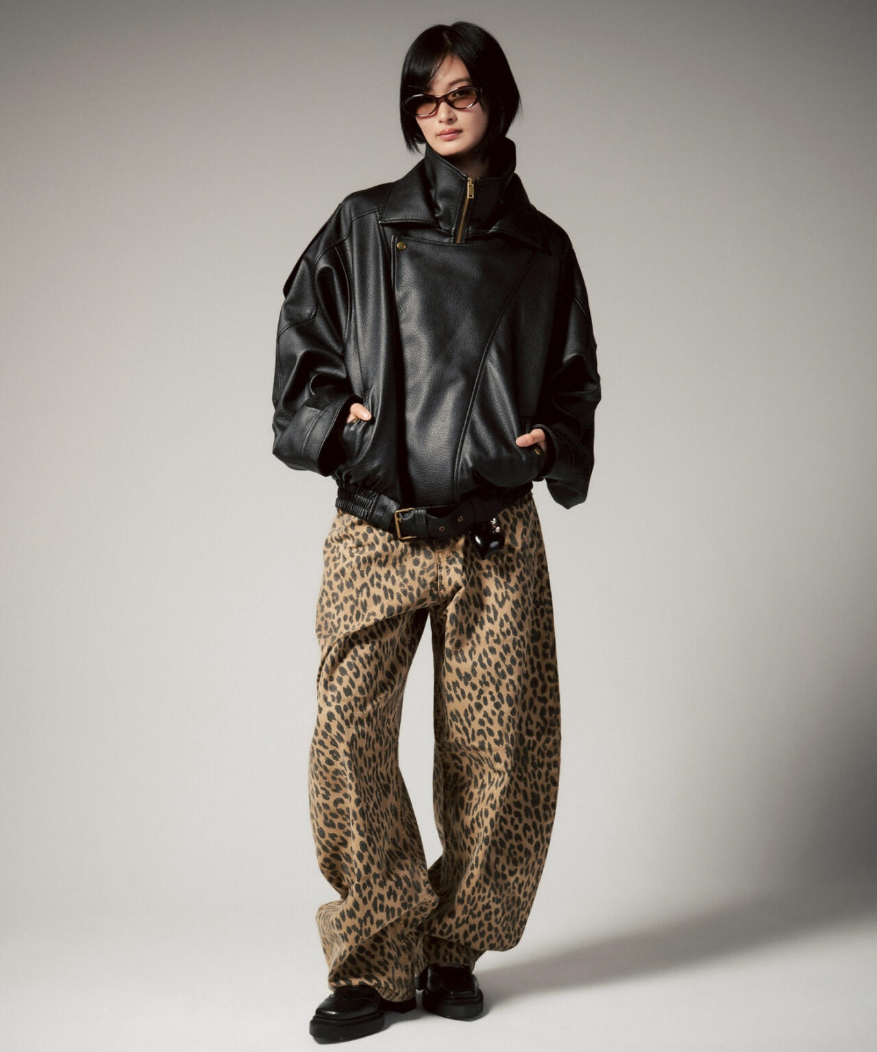 MITSUKI/ミツキ/フェイクレザーオーバージャケット