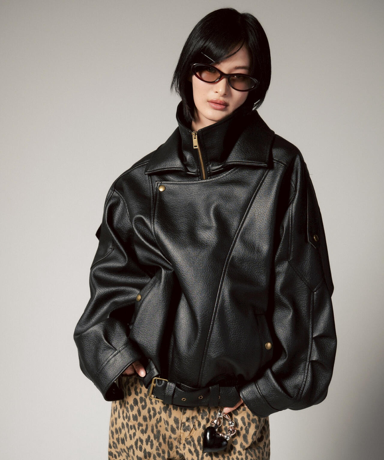 MITSUKI/ミツキ/フェイクレザーオーバージャケット | ROYAL FLASH