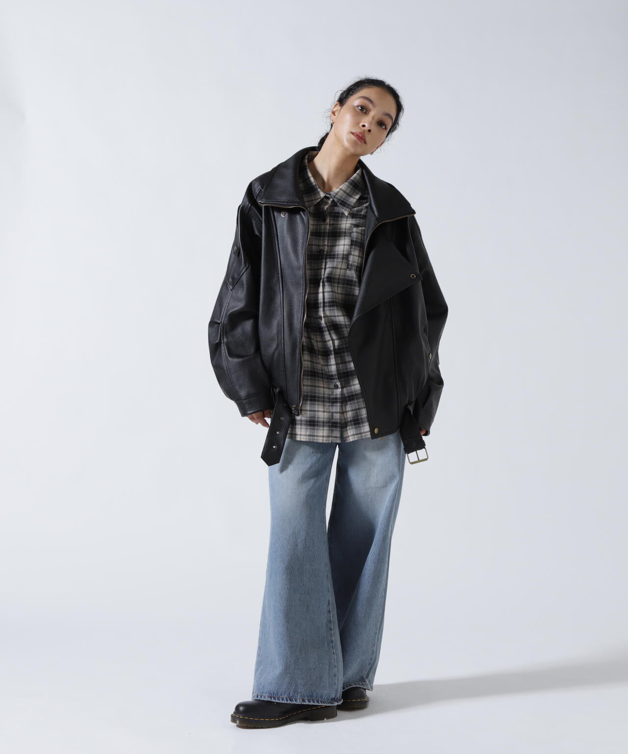 MITSUKI/ミツキ/フェイクレザーオーバージャケット