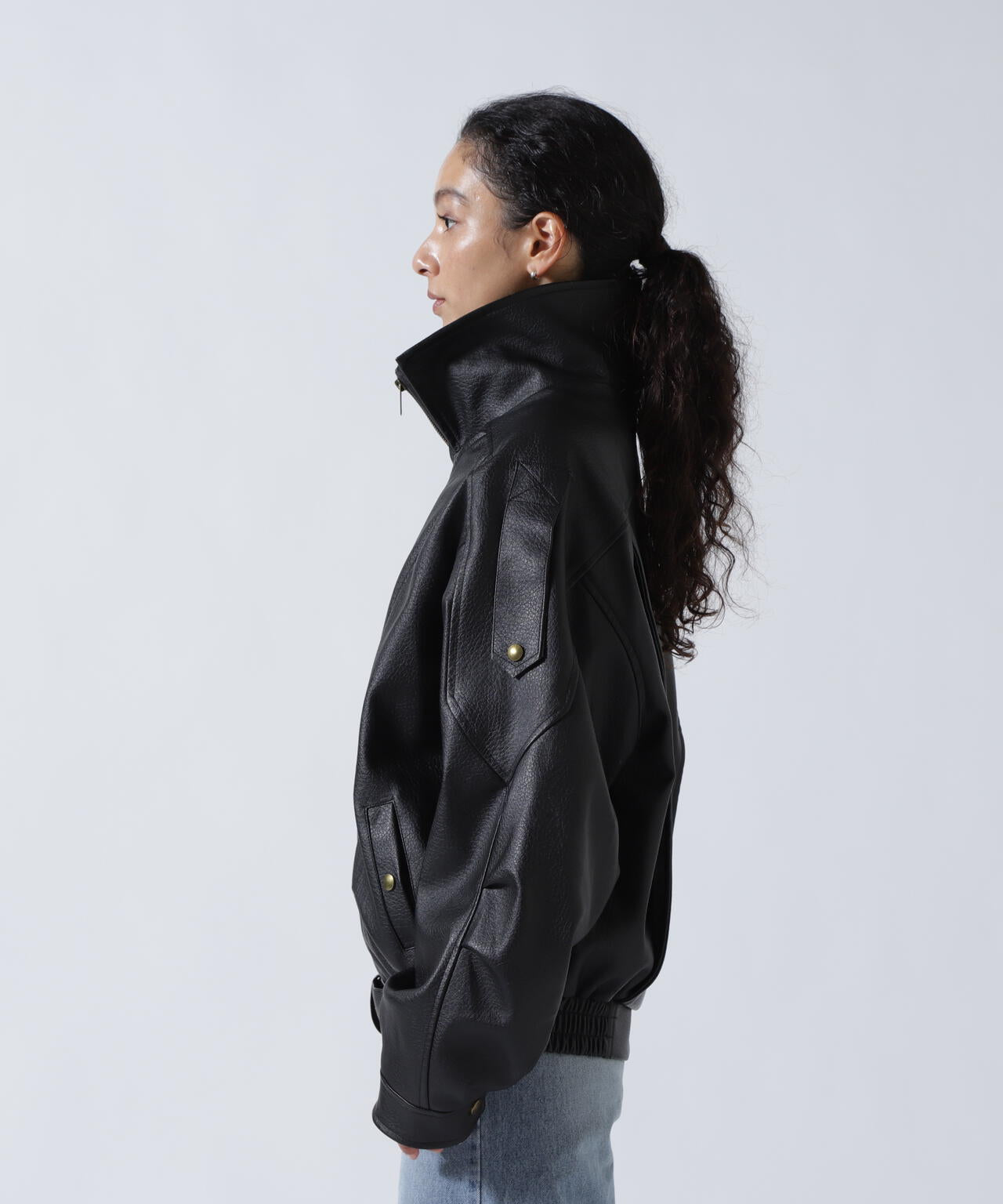 MITSUKI/ミツキ/フェイクレザーオーバージャケット