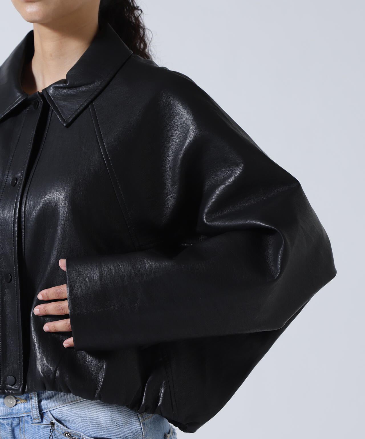 MITSUKI/ミツキ/シングルショートフェイクレザージャケット