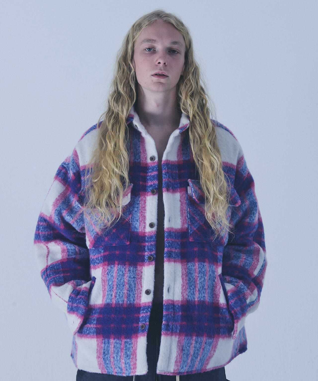 FR(13)NDS/フレンズ/Shaggy Check BLOUSON