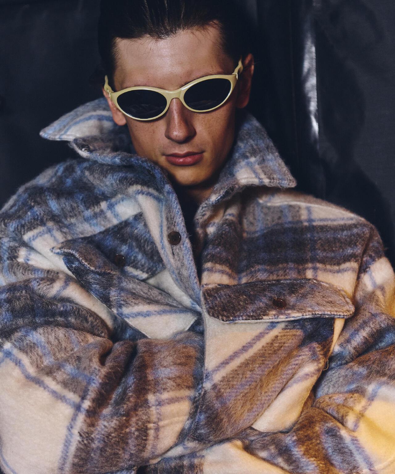 FR(13)NDS/フレンズ/Shaggy Check BLOUSON