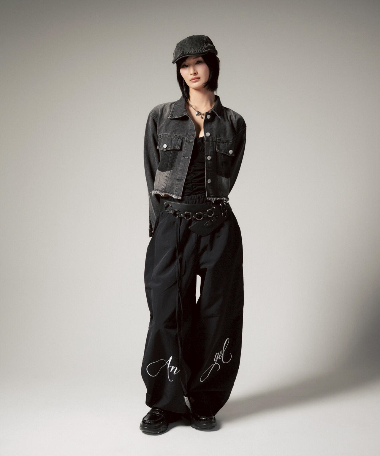 MITSUKI/ミツキ/切りっぱなしクロップドデニムジャケット