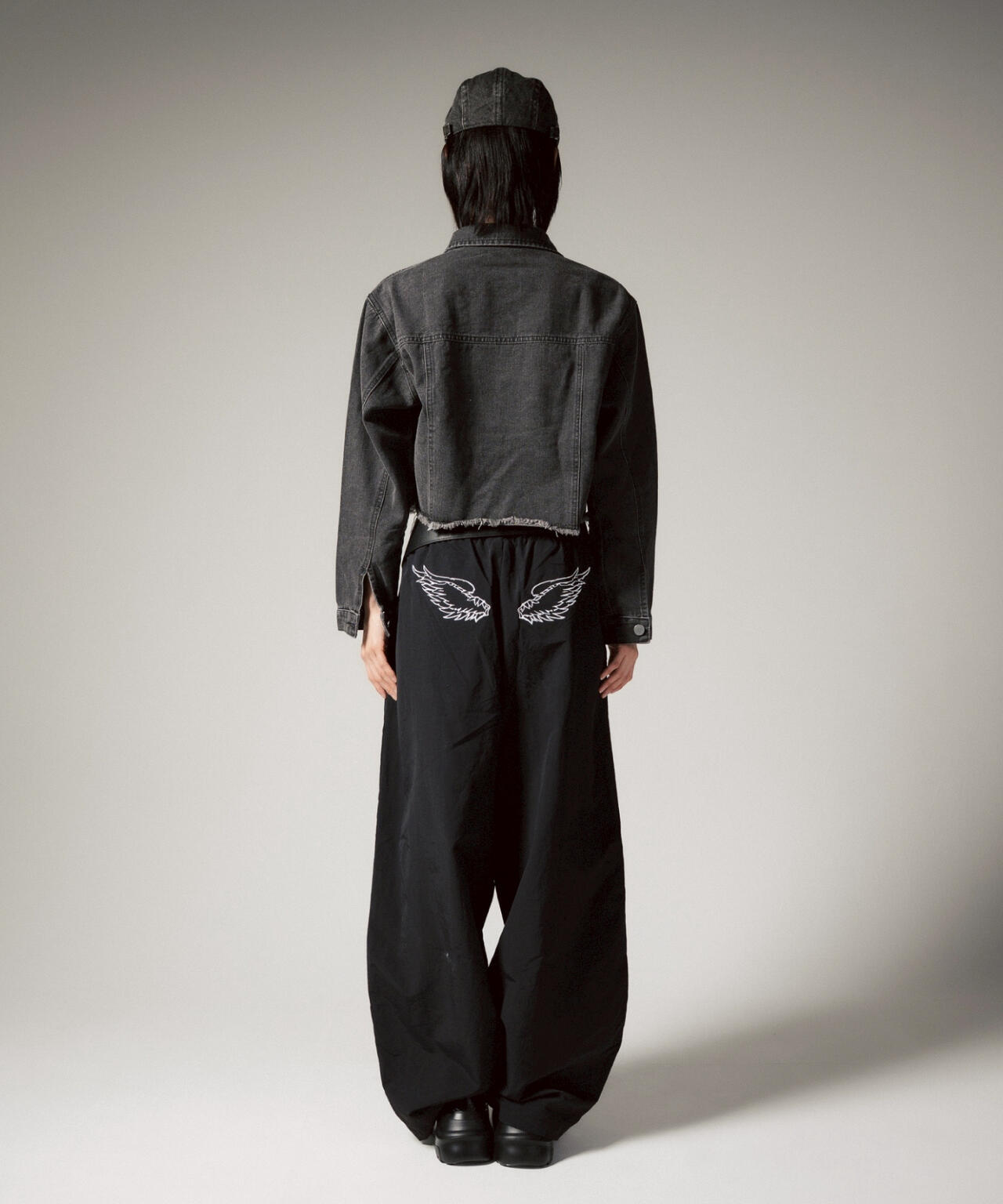 MITSUKI/ミツキ/切りっぱなしクロップドデニムジャケット