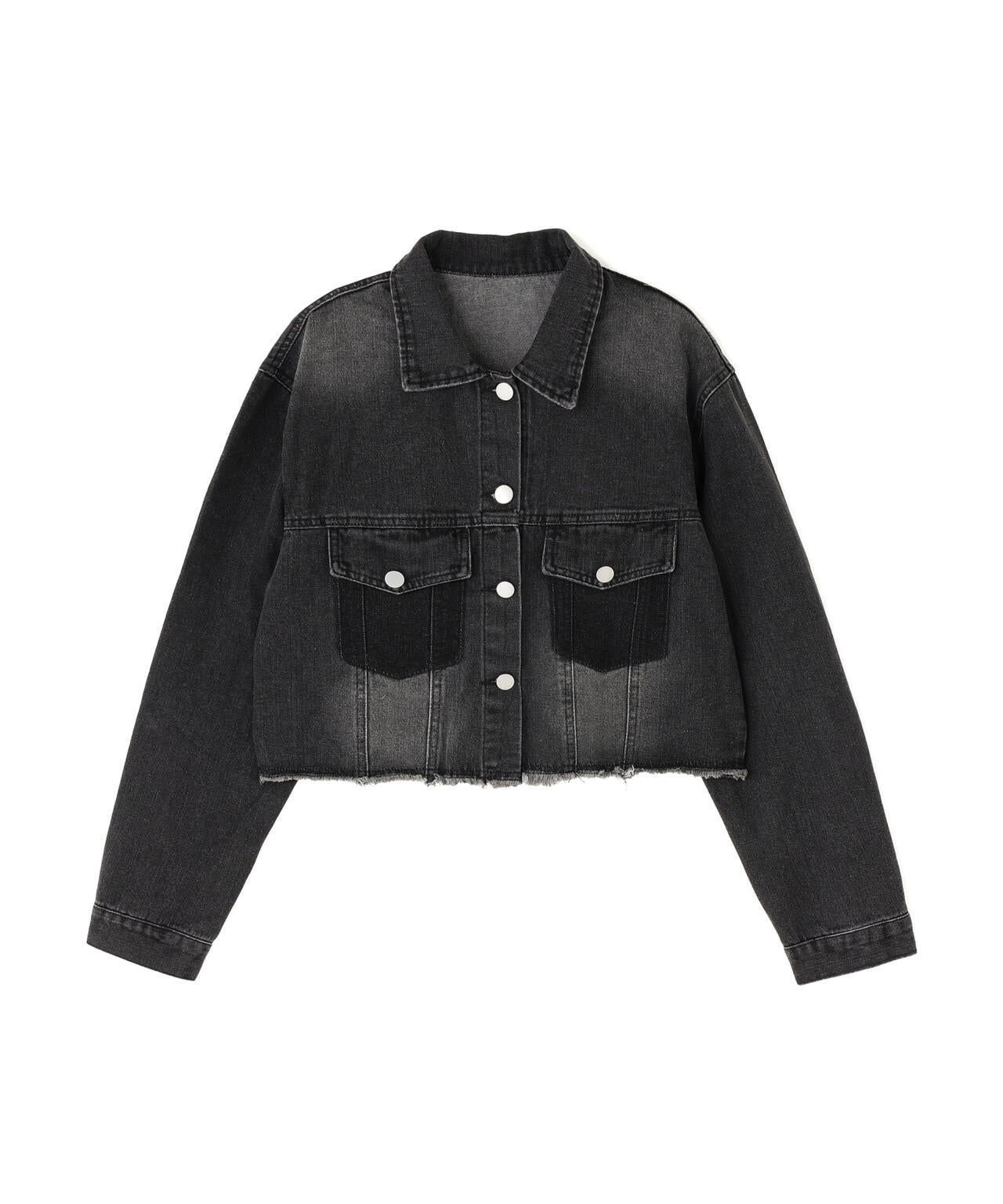 MITSUKI/ミツキ/切りっぱなしクロップドデニムジャケット