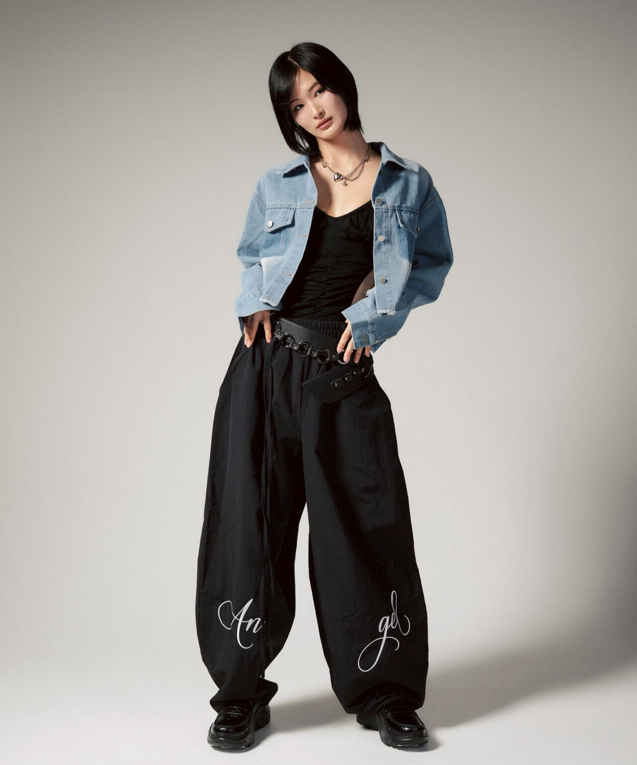 MITSUKI/ミツキ/切りっぱなしクロップドデニムジャケット