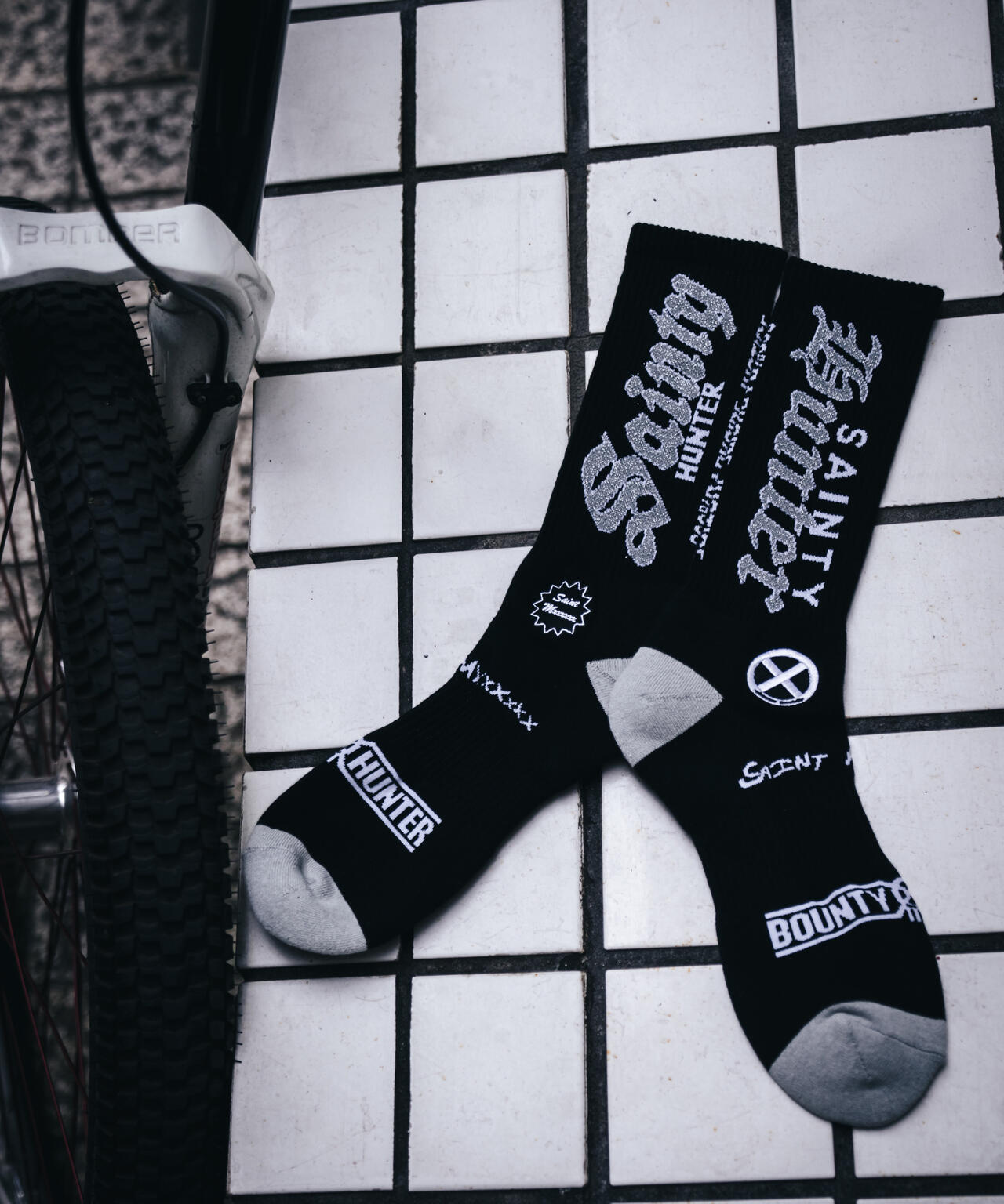 SAINT MICHAEL/セントマイケル/BH_SOCKS/SAINTY HUNTER/BLACK