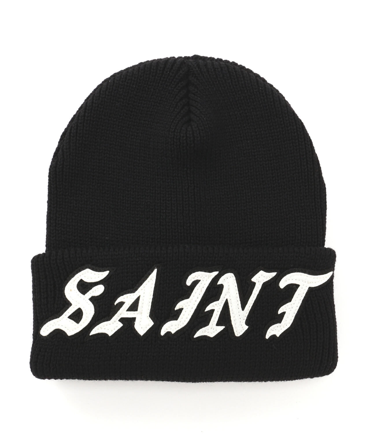 【完売品タグ付き】セントマイケル　ニット帽　ビーニー　ブラック SAINT MICHAEL/セント マイケル/KNIT CAP/SAINT/BLACK | ROYAL FLASH