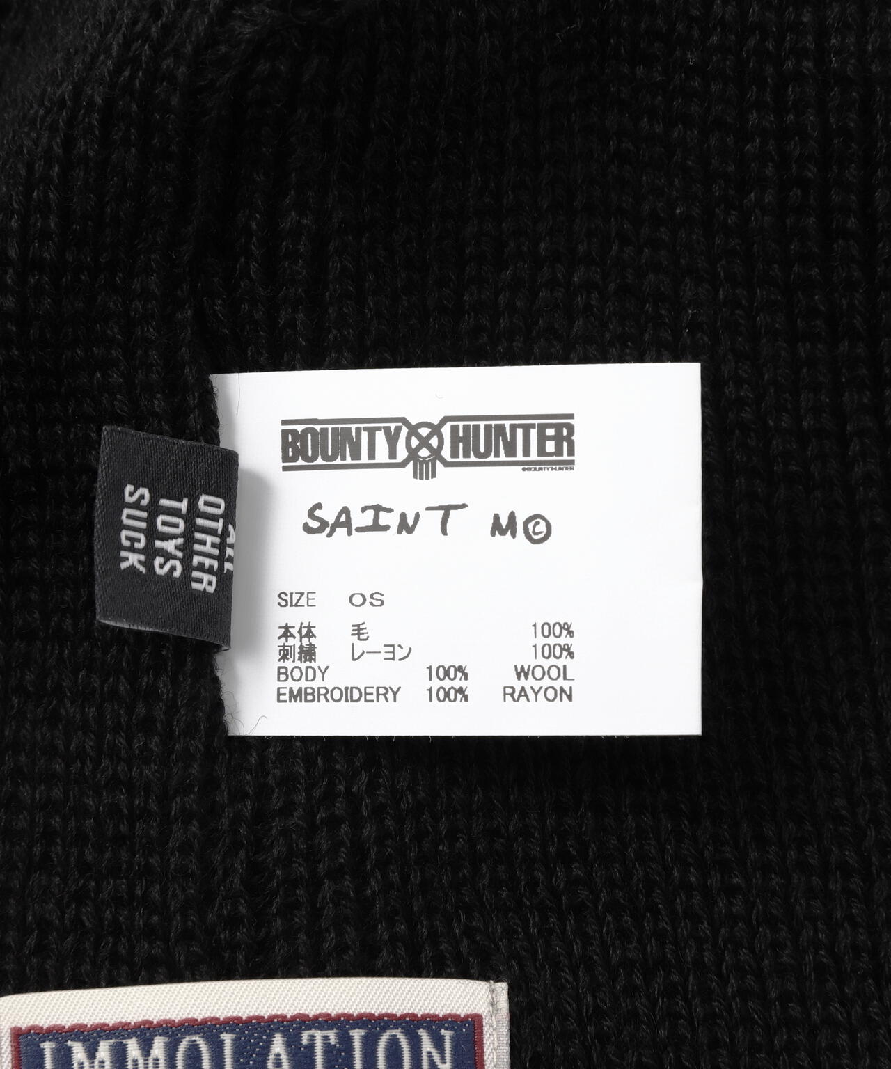 SAINT MICHAEL/セントマイケル/BH_KNIT CAP/SAINTY HUNTER/BLACK
