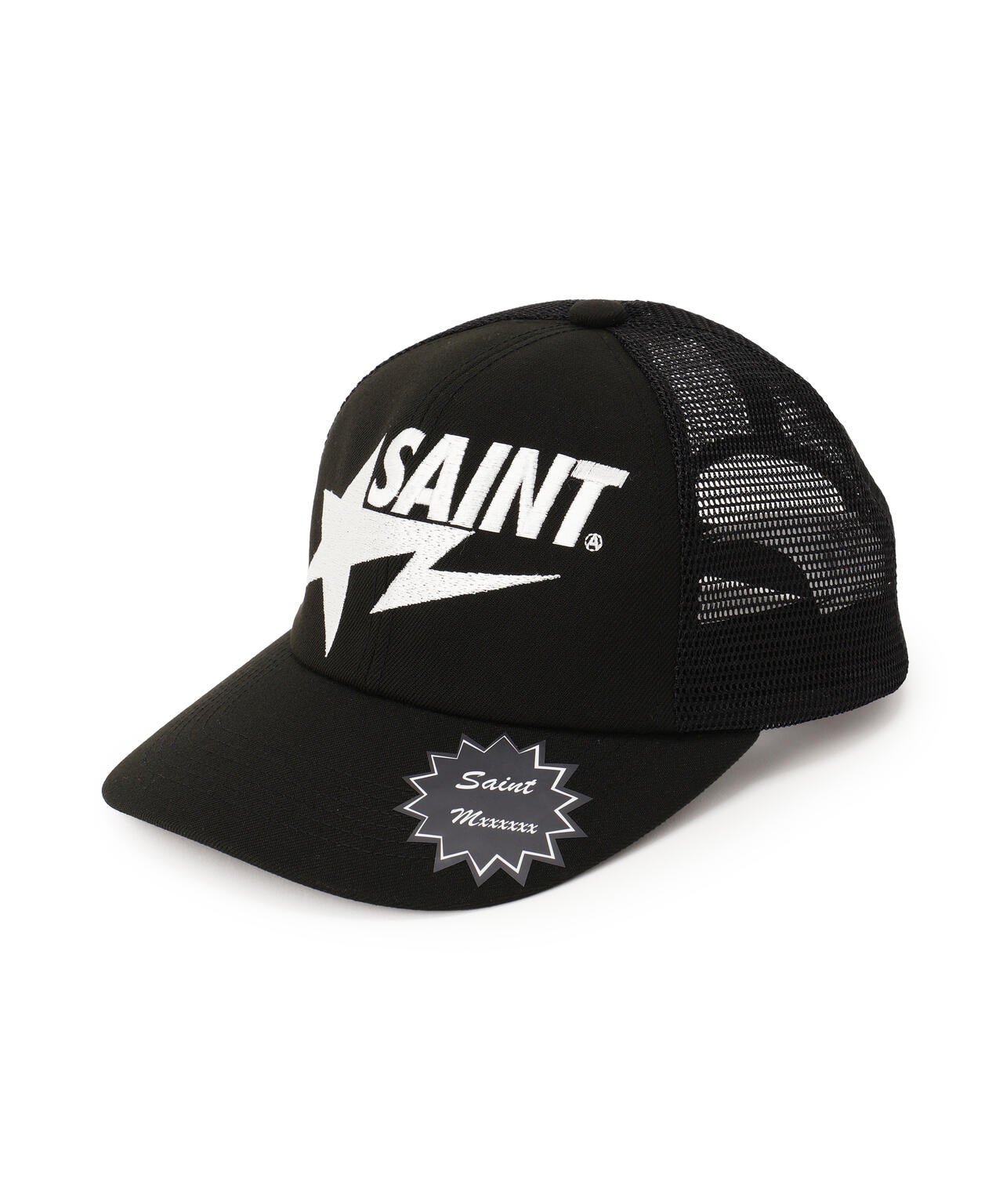 SAINT MICHAEL×A BATHING APE/BAPE_MESH CAP/BLK | ROYAL FLASH