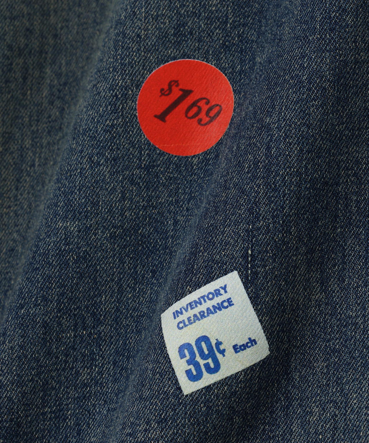 Maison MIHARAYASUHIRO/PRICE STICKER PRINTED WIDE DENIM PANTS