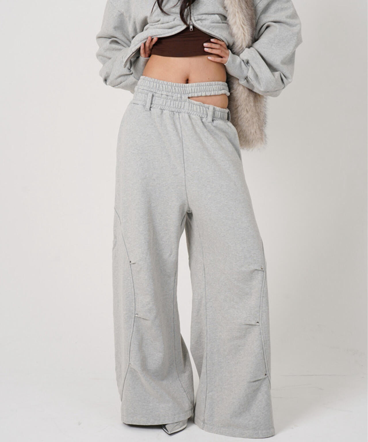 MITSUKI/ミツキ/PEARL CHARM BARREL LEG PANTS
