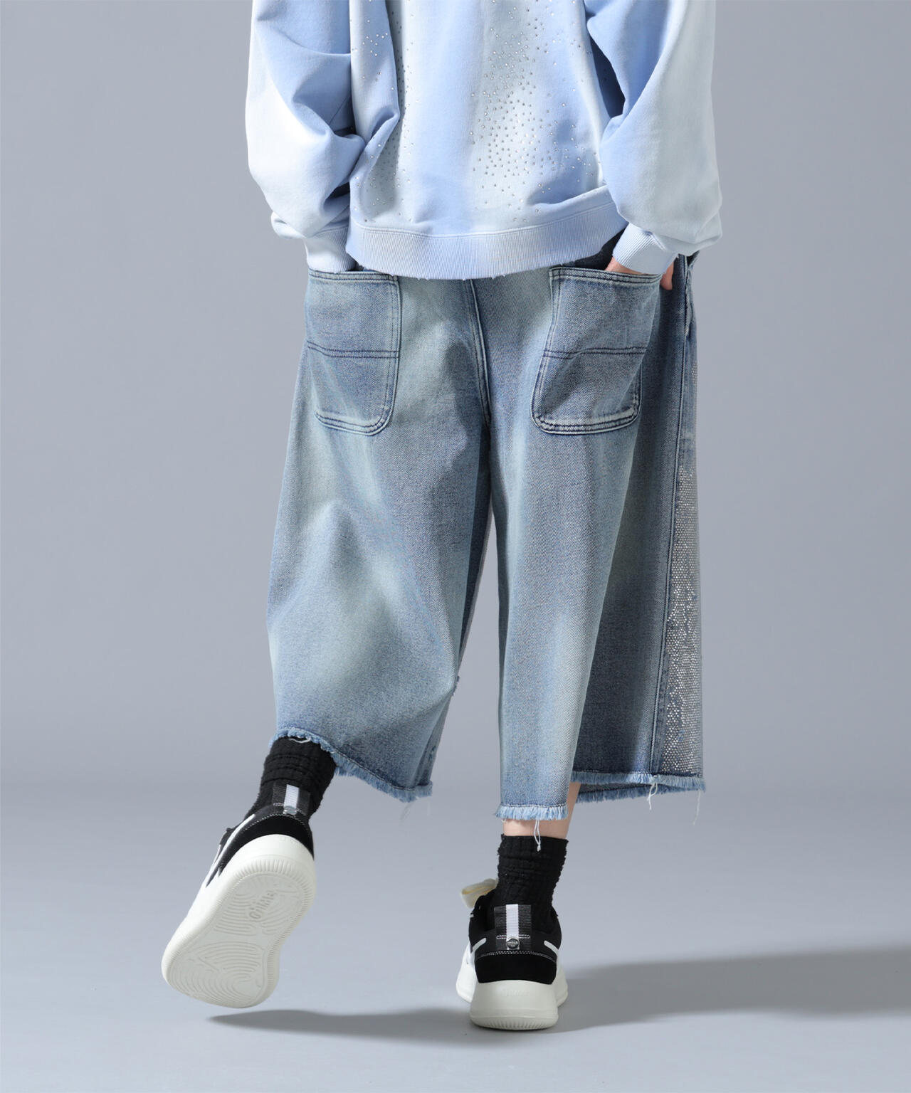 FR(13)NDS/フレンズ/LINE STONE DENIM SHORTS | ROYAL FLASH（ロイヤル
