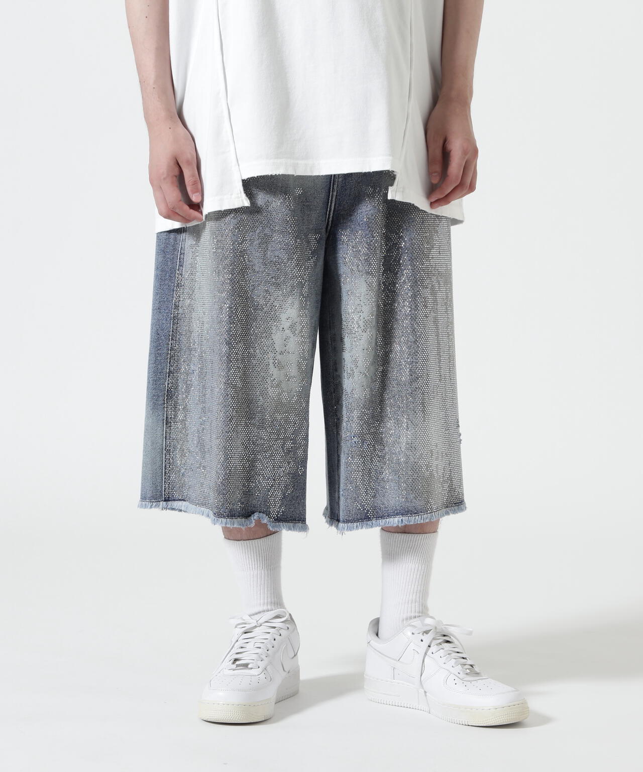 FR(13)NDS/フレンズ/LINE STONE DENIM SHORTS