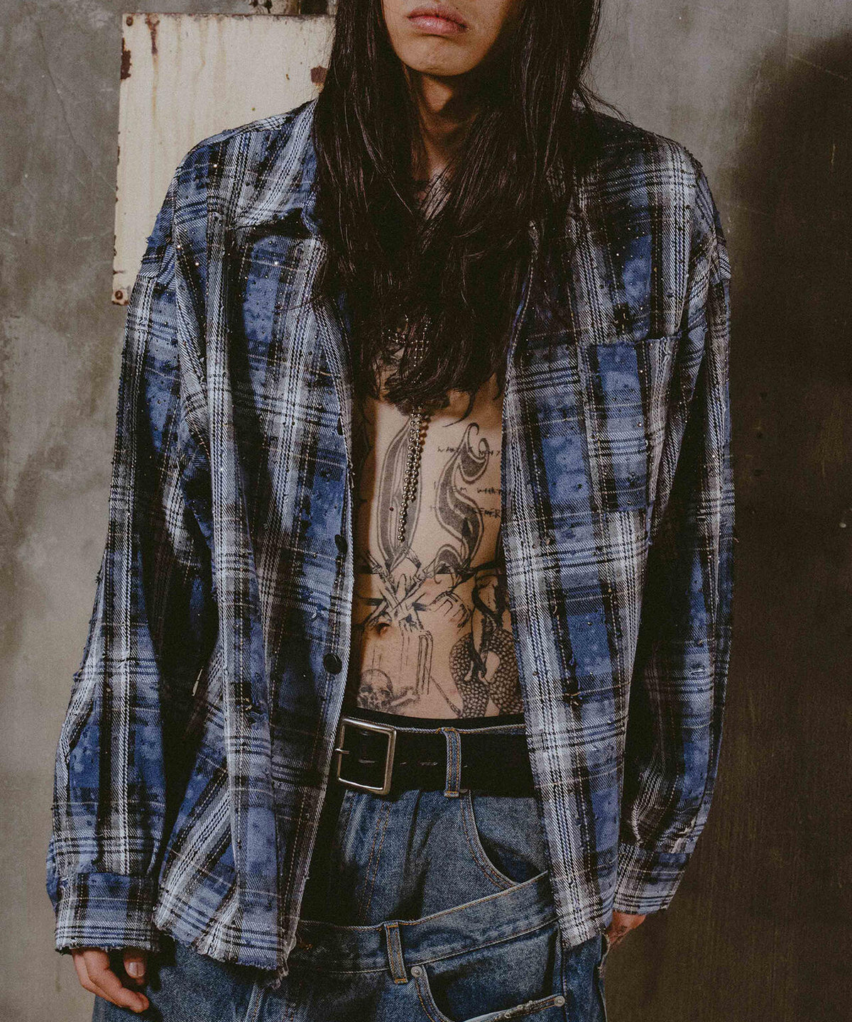 FR(13)NDS/フレンズ/RHINES STONE DAMEGE SHIRTS