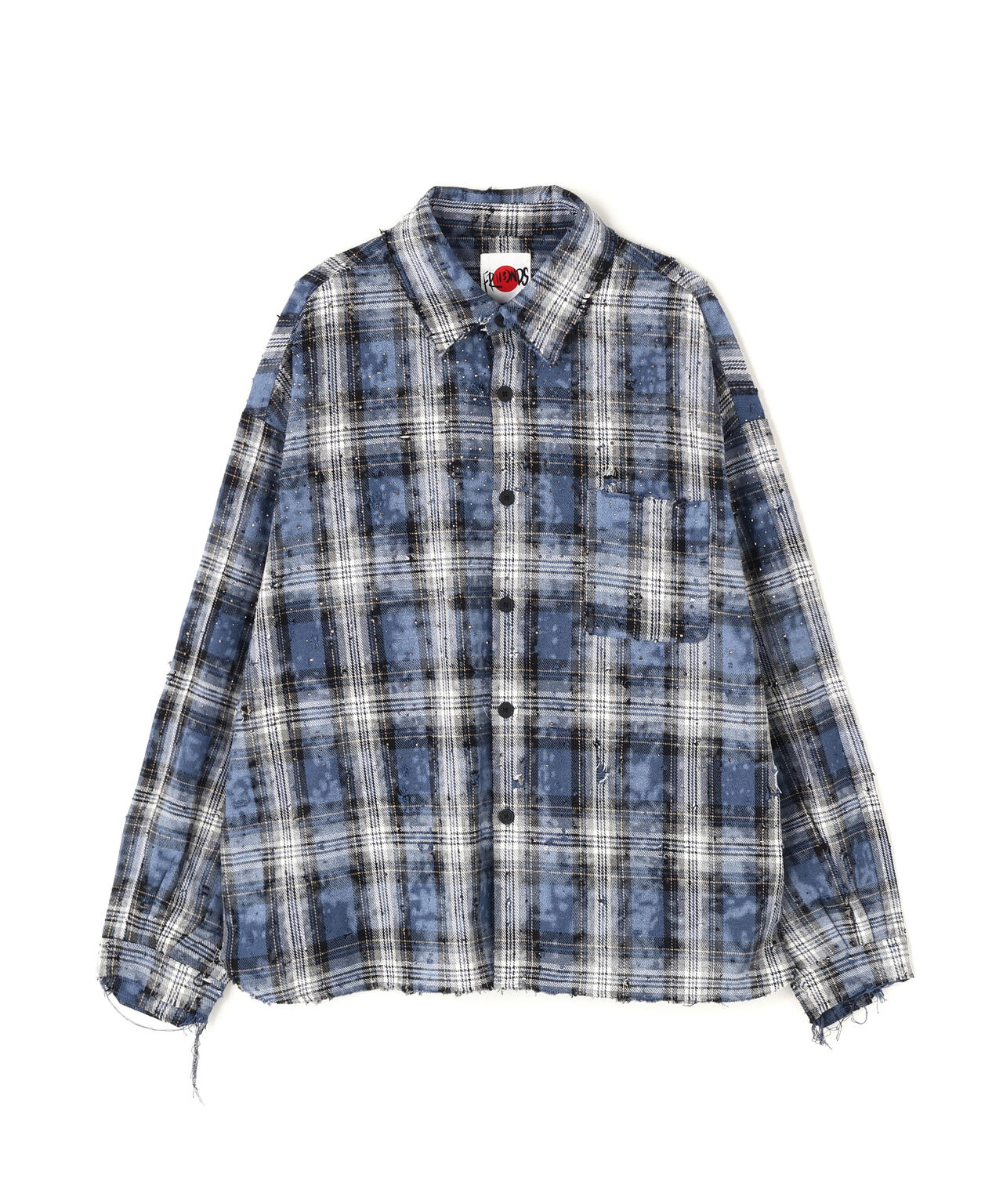 FR(13)NDS/フレンズ/RHINES STONE DAMEGE SHIRTS | ROYAL FLASH
