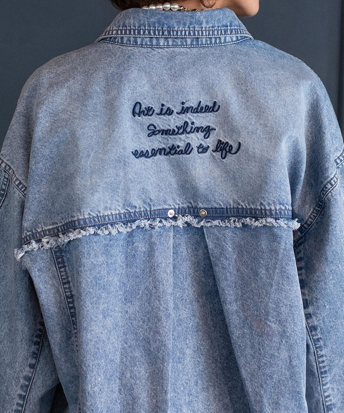 AULA AILA/アウラアイラ/GRAFFITI DENIM SHIRT