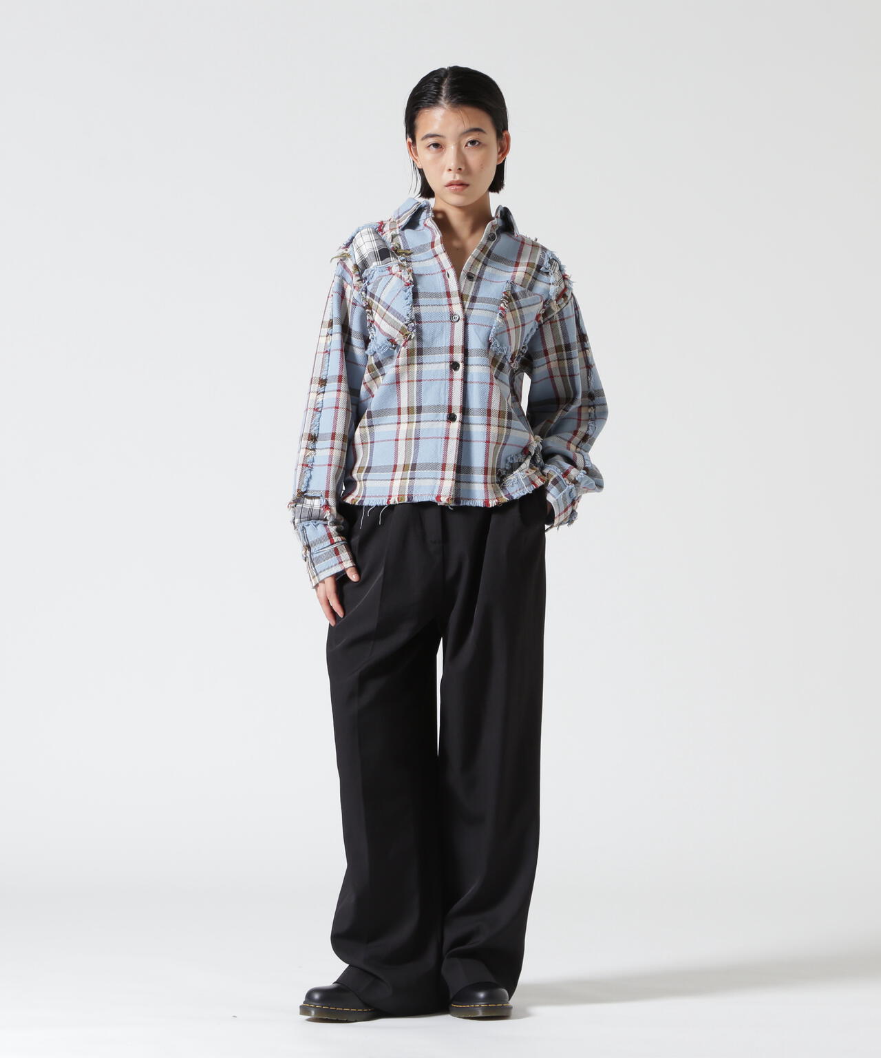 FR(13)NDS/フレンズ/WOMEN DAMAGE CHECK SHIRT | ROYAL FLASH