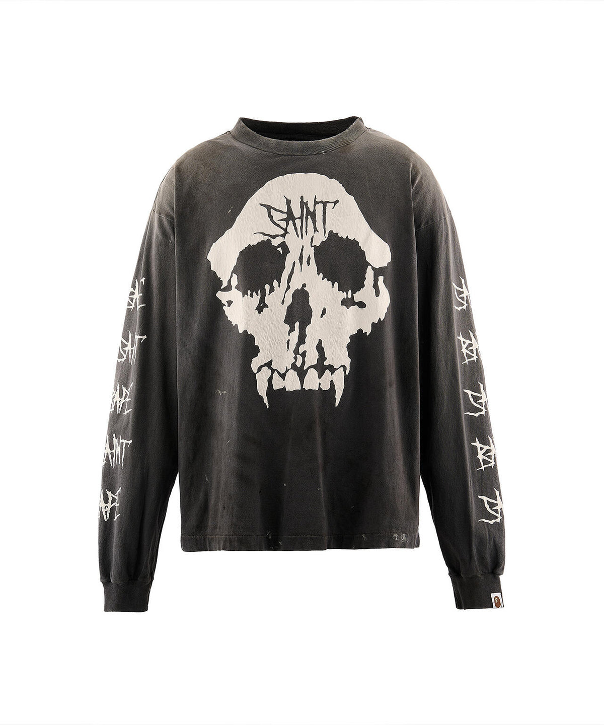SAINT MICHAEL/セントマイケル/BAPE_LS T-SHIRT/SKULL/BLACK
