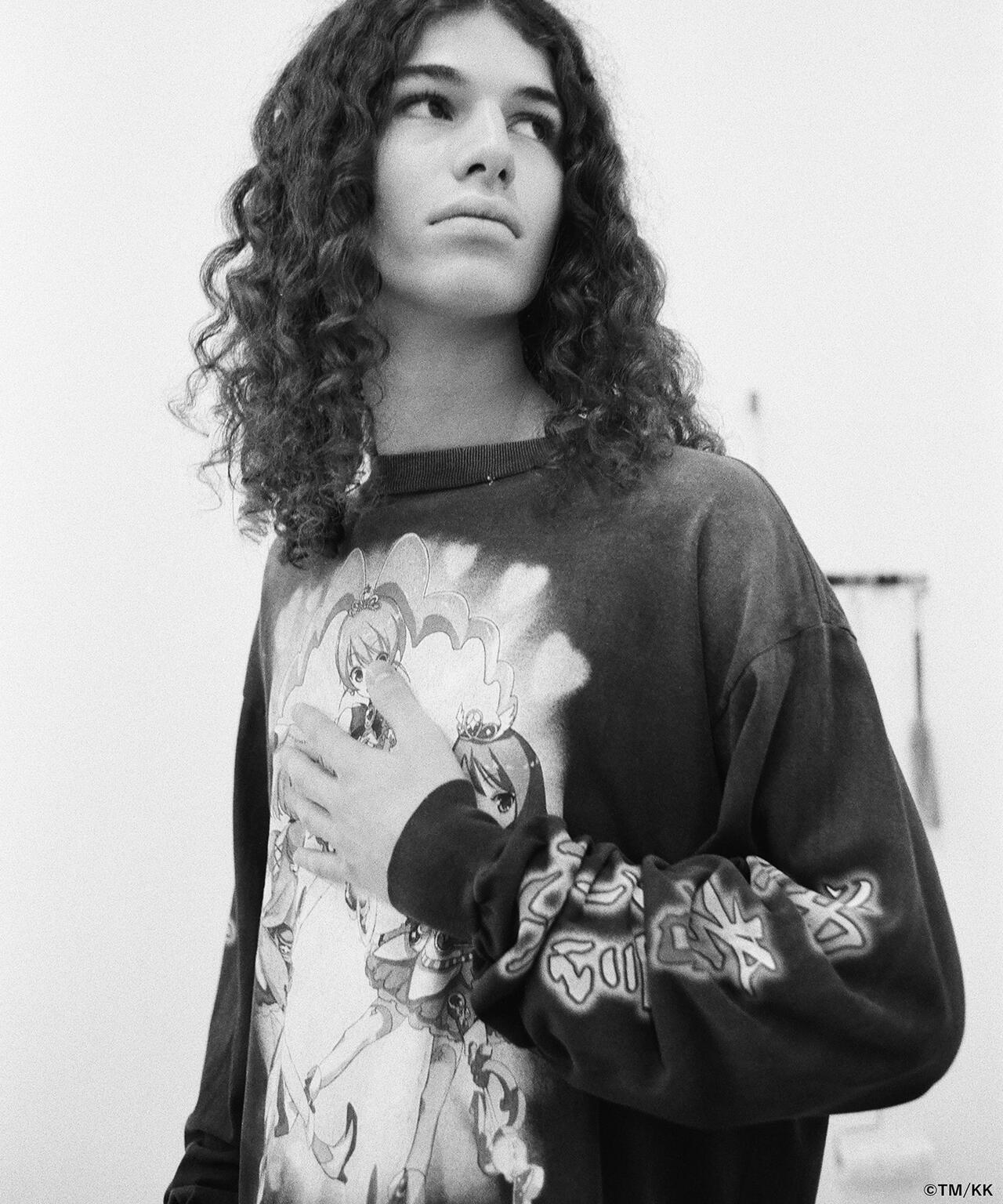 mononoke・made/モノノケ・メイド/LS T-SHIRT/SUPERFLAT/BLACK