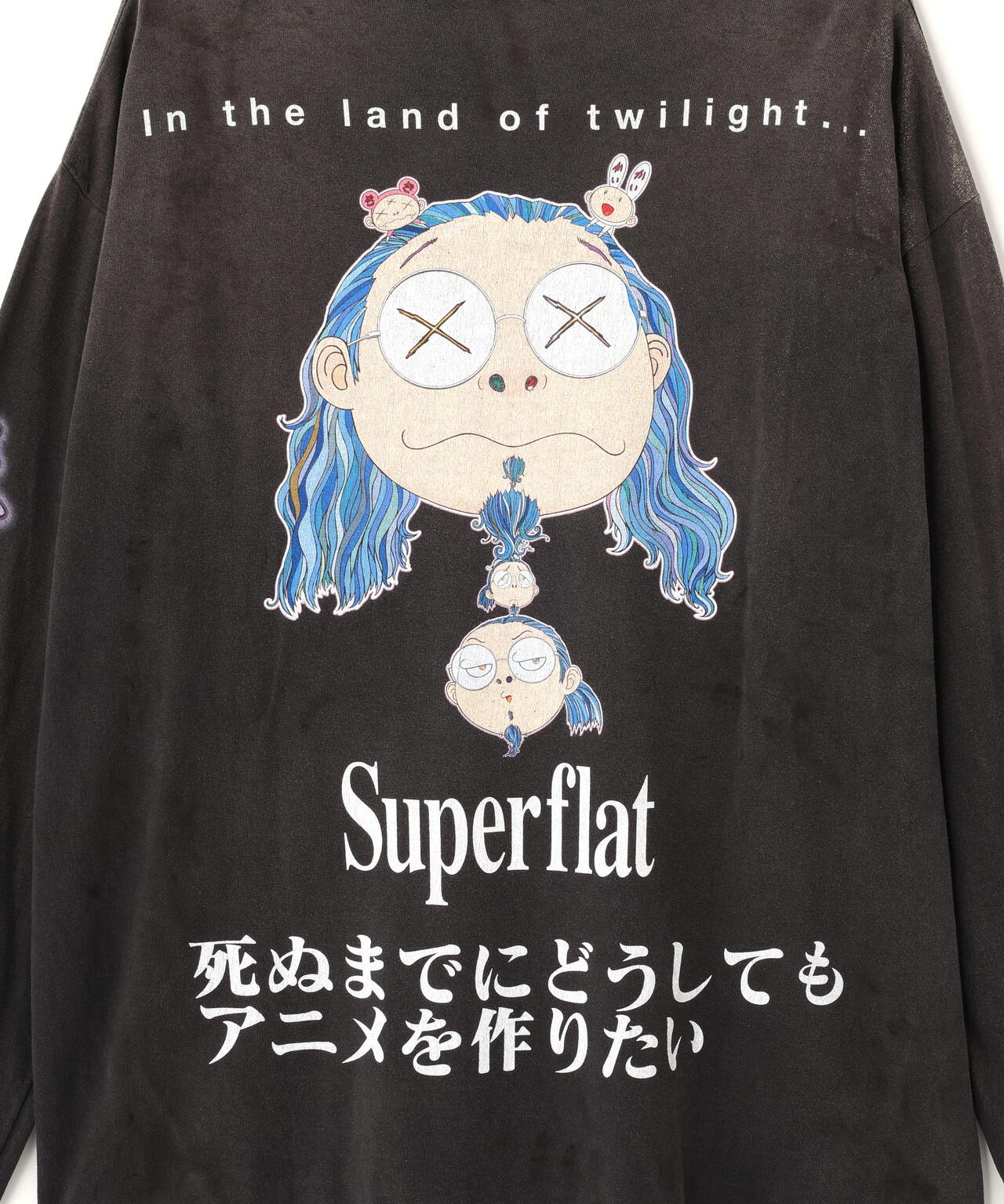 mononoke・made/モノノケ・メイド/LS T-SHIRT/SUPERFLAT/BLACK