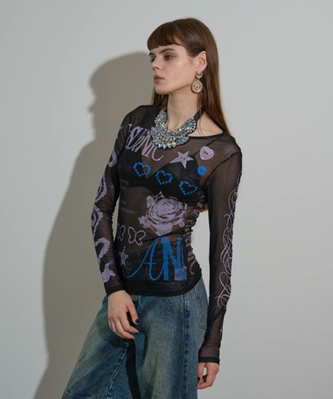 anna sui nyc/アナ スイ エヌワイシー/コラージュシアートップス
