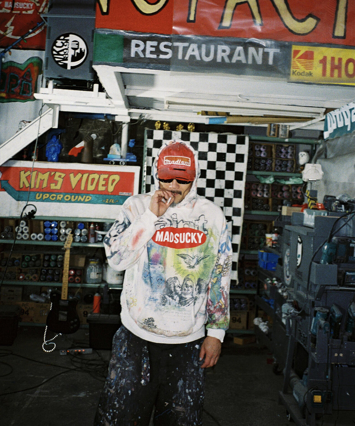 SAINT MICHAEL/セントマイケル/MDS_DBL FACE HOODIE/MADSUCKY/WHITE
