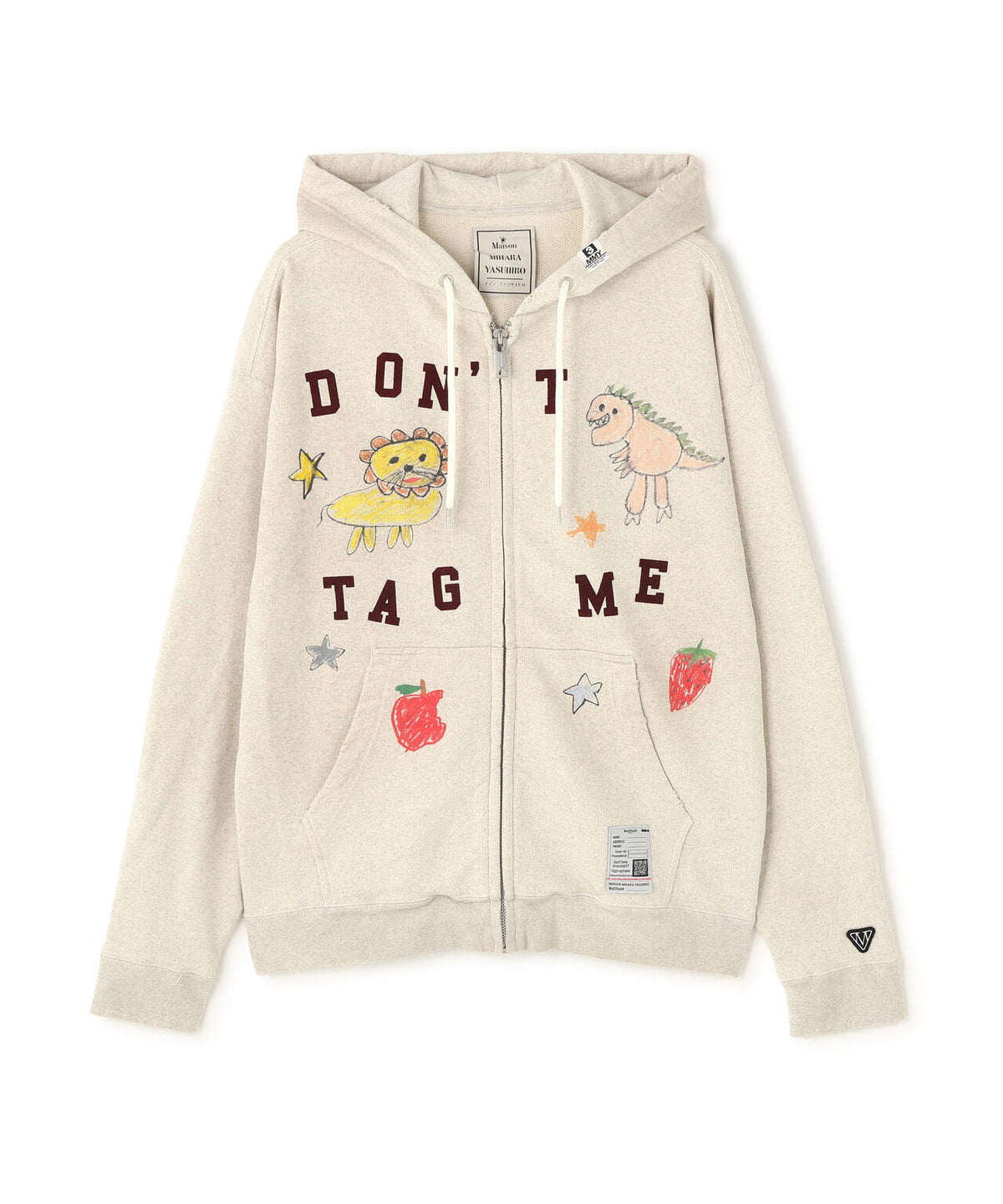 Maison MIHARAYASUHIRO/メゾン ミハラヤスヒロ/KIDS DOODLE PRINTED ZIP-UP HOODIE