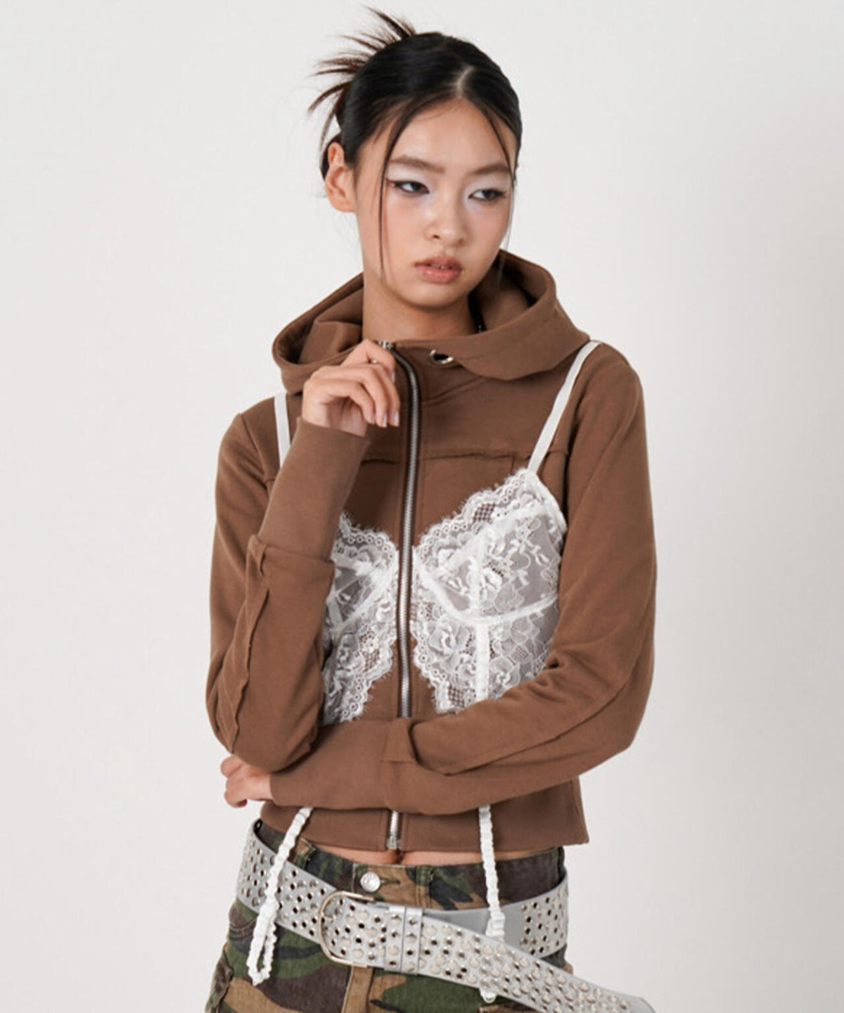 MITSUKI/ミツキ/LINGERIE DOCKING HOODIE