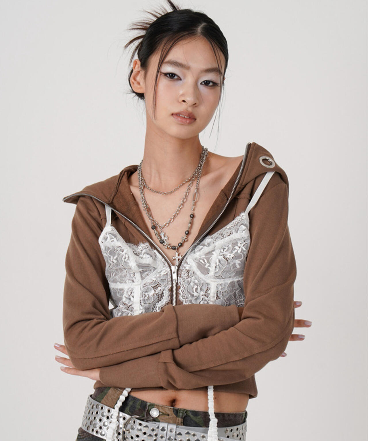 MITSUKI/ミツキ/LINGERIE DOCKING HOODIE